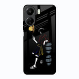 Luffy Line Art Redmi 13C Glass Back Cover Online