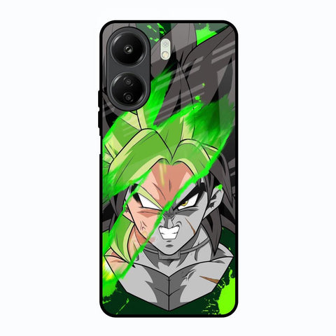 Anime Green Splash Redmi 13C Glass Back Cover Online