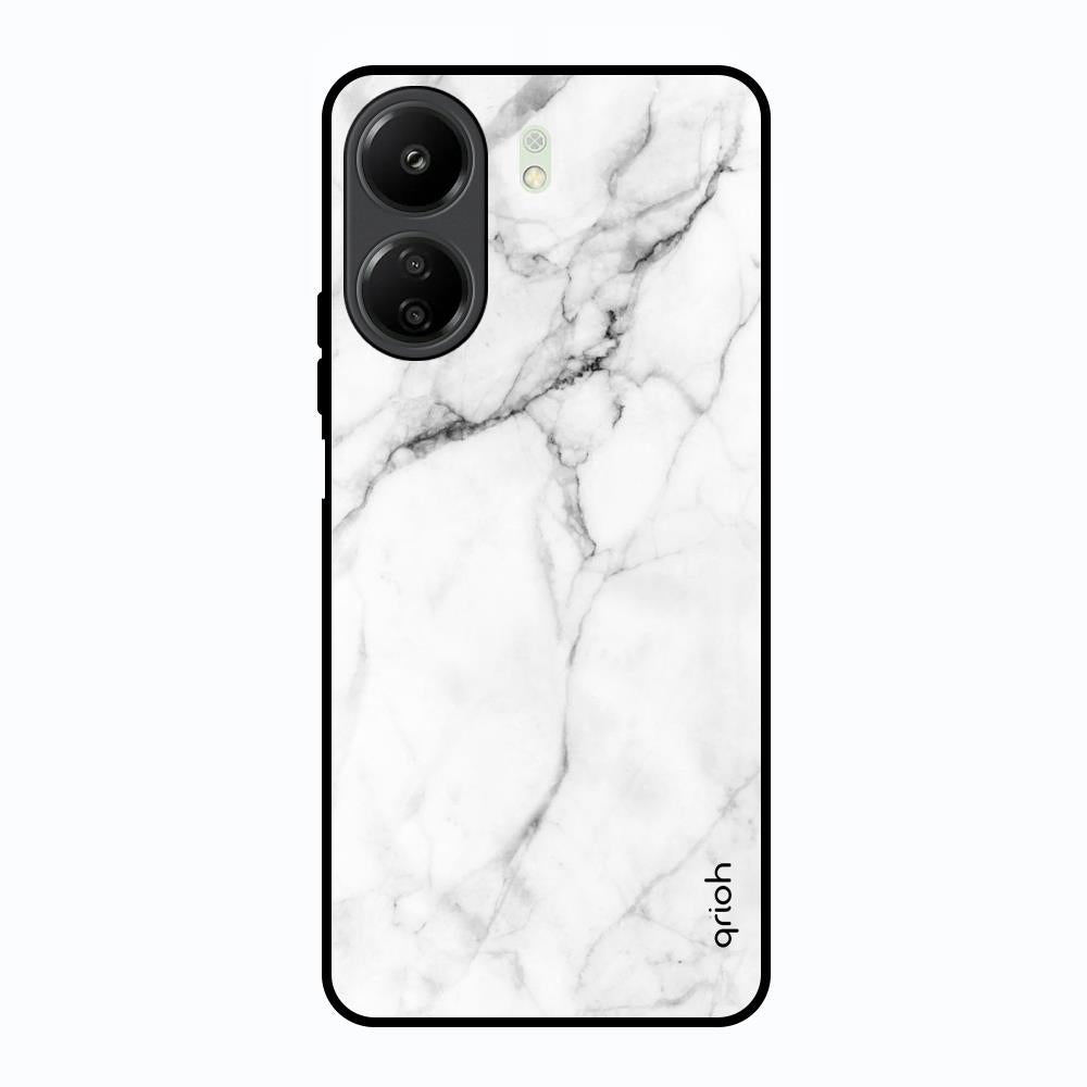 Modern White Marble Redmi 13C Glass Back Cover Online