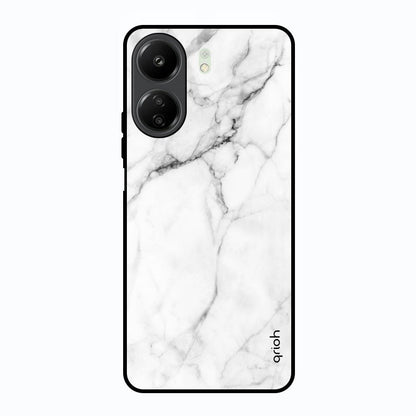 Modern White Marble Redmi 13C Glass Back Cover Online