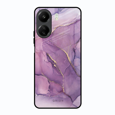 Purple Gold Marble Redmi 13C Glass Back Cover Online
