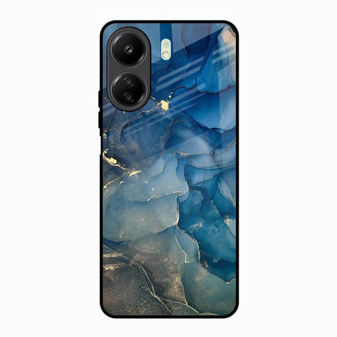 Blue Cool Marble Redmi 13C Glass Back Cover Online