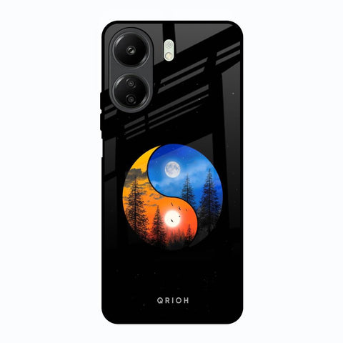 Yin Yang Balance Redmi 13C Glass Back Cover Online