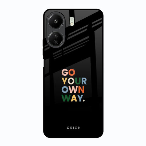 Go Your Own Way Redmi 13C Glass Back Cover Online
