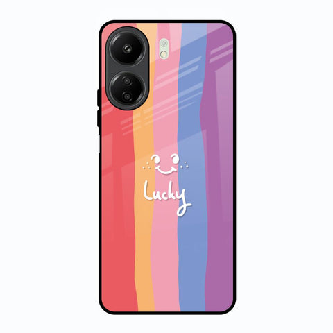 Lucky Abstract Redmi 13C Glass Back Cover Online