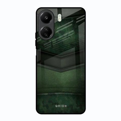 Green Leather Redmi 13C Glass Back Cover Online