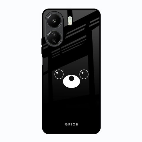 Cute Bear Redmi 13C Glass Back Cover Online