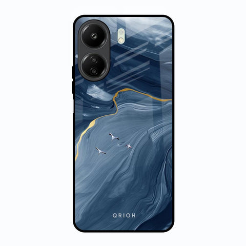 Deep Ocean Marble Redmi 13C Glass Back Cover Online
