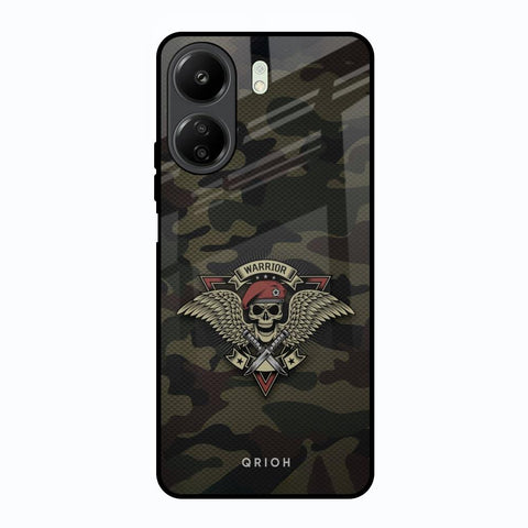 Army Warrior Redmi 13C Glass Back Cover Online