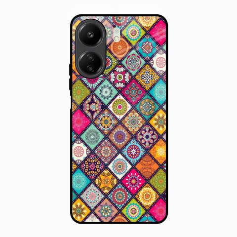 Multicolor Mandala Redmi 13C Glass Back Cover Online