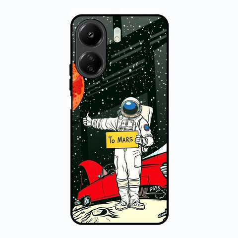 Astronaut on Mars Redmi 13C Glass Back Cover Online