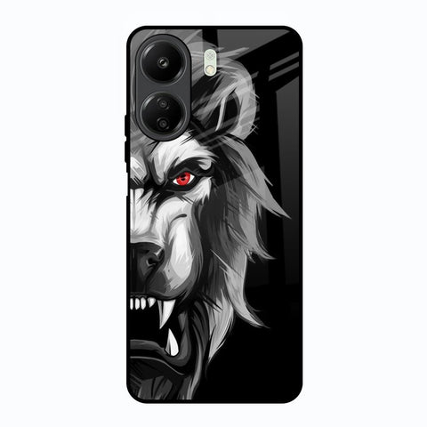 Wild Lion Redmi 13C Glass Back Cover Online