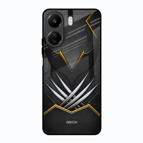 Black Warrior Redmi 13C Glass Back Cover Online