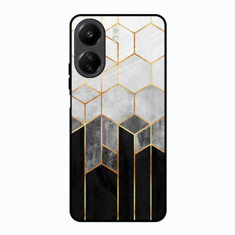 Tricolor Pattern Redmi 13C Glass Back Cover Online