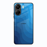 Blue Wave Abstract Redmi 13C Glass Back Cover Online