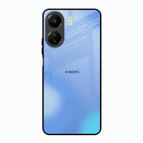 Vibrant Blue Texture Redmi 13C Glass Back Cover Online