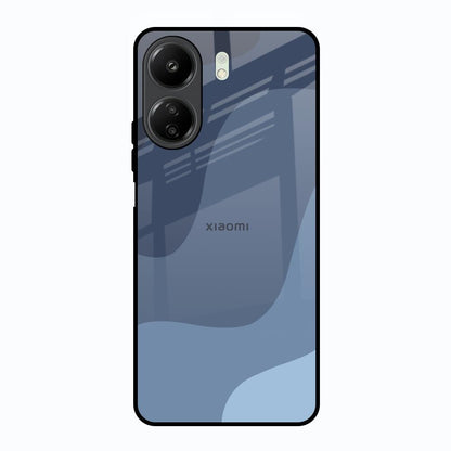 Navy Blue Ombre Redmi 13C Glass Back Cover Online