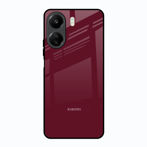 Classic Burgundy Redmi 13C Glass Back Cover Online