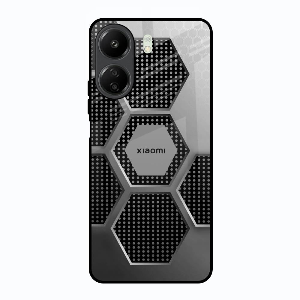 Hexagon Style Redmi 13C Glass Back Cover Online