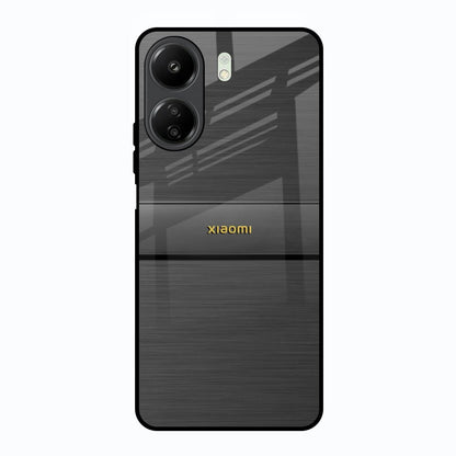 Grey Metallic Glass Redmi 13C Glass Back Cover Online
