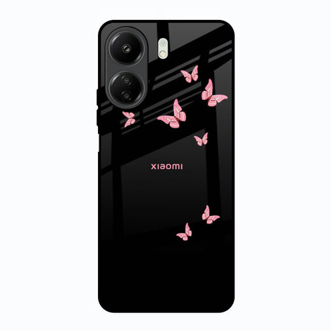 Fly Butterfly Redmi 13C Glass Back Cover Online
