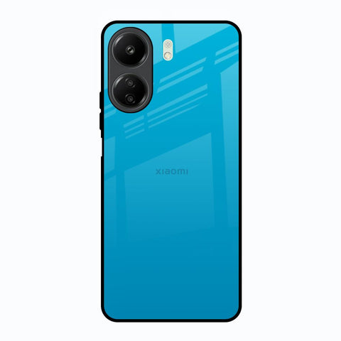 Blue Aqua Redmi 13C Glass Back Cover Online