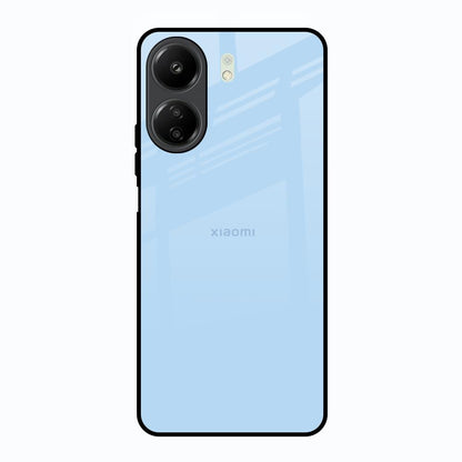 Pastel Sky Blue Redmi 13C Glass Back Cover Online