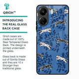 Blue Cheetah Glass Case for Redmi 13C