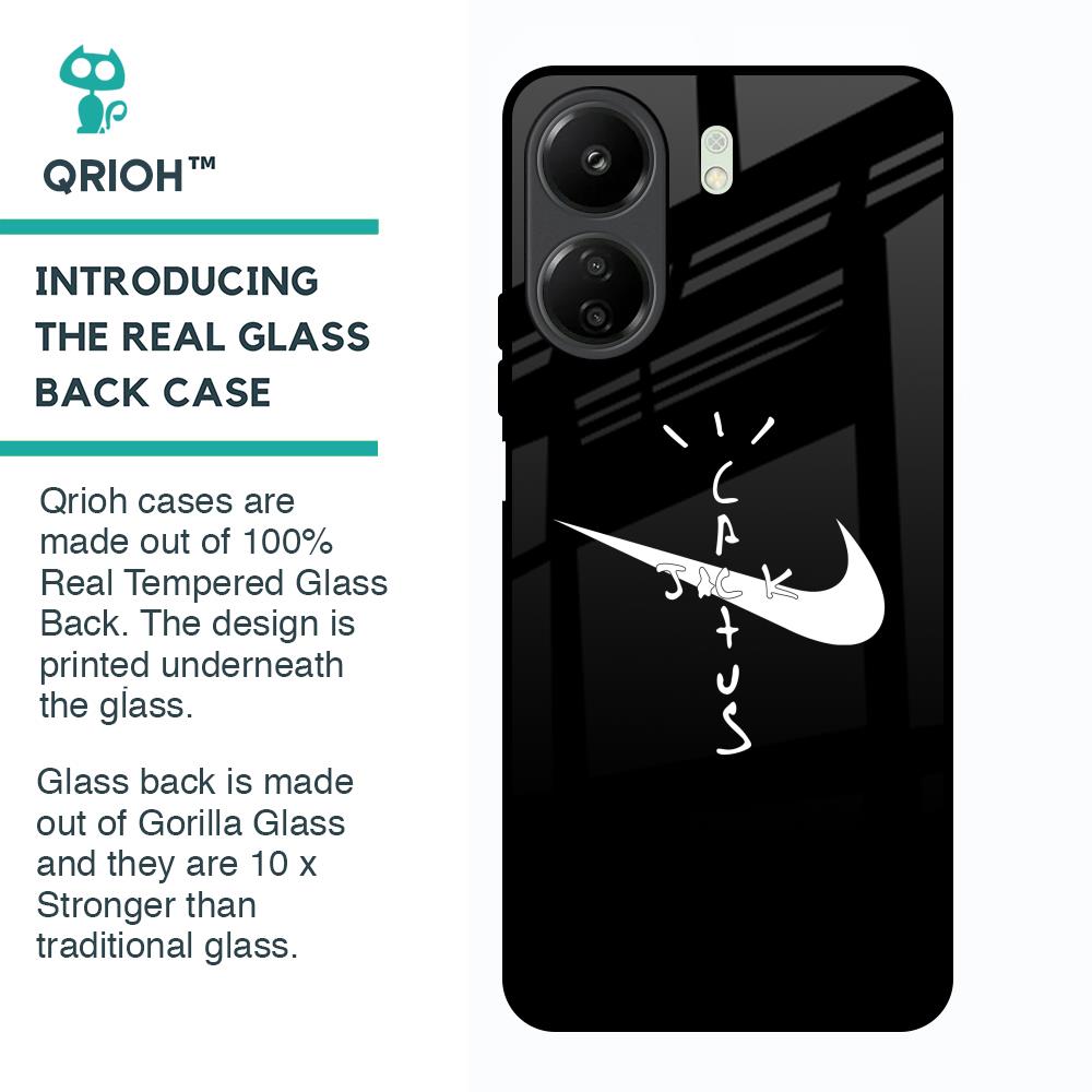 Jack Cactus Glass Case for Redmi 13C