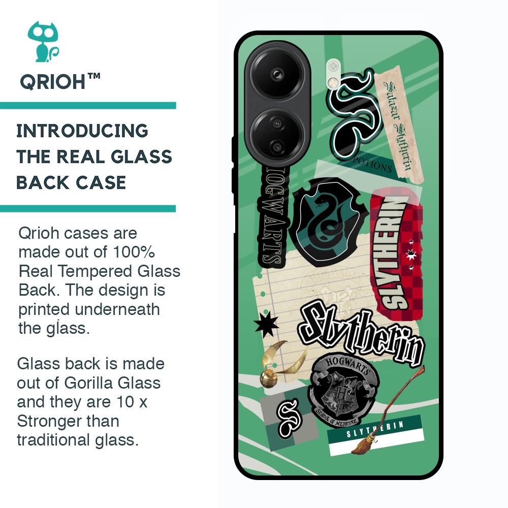Slytherin Glass Case for Redmi 13C
