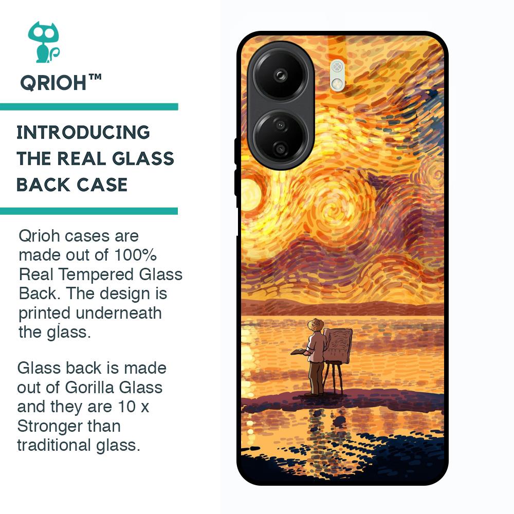 Sunset Vincent Glass Case for Redmi 13C