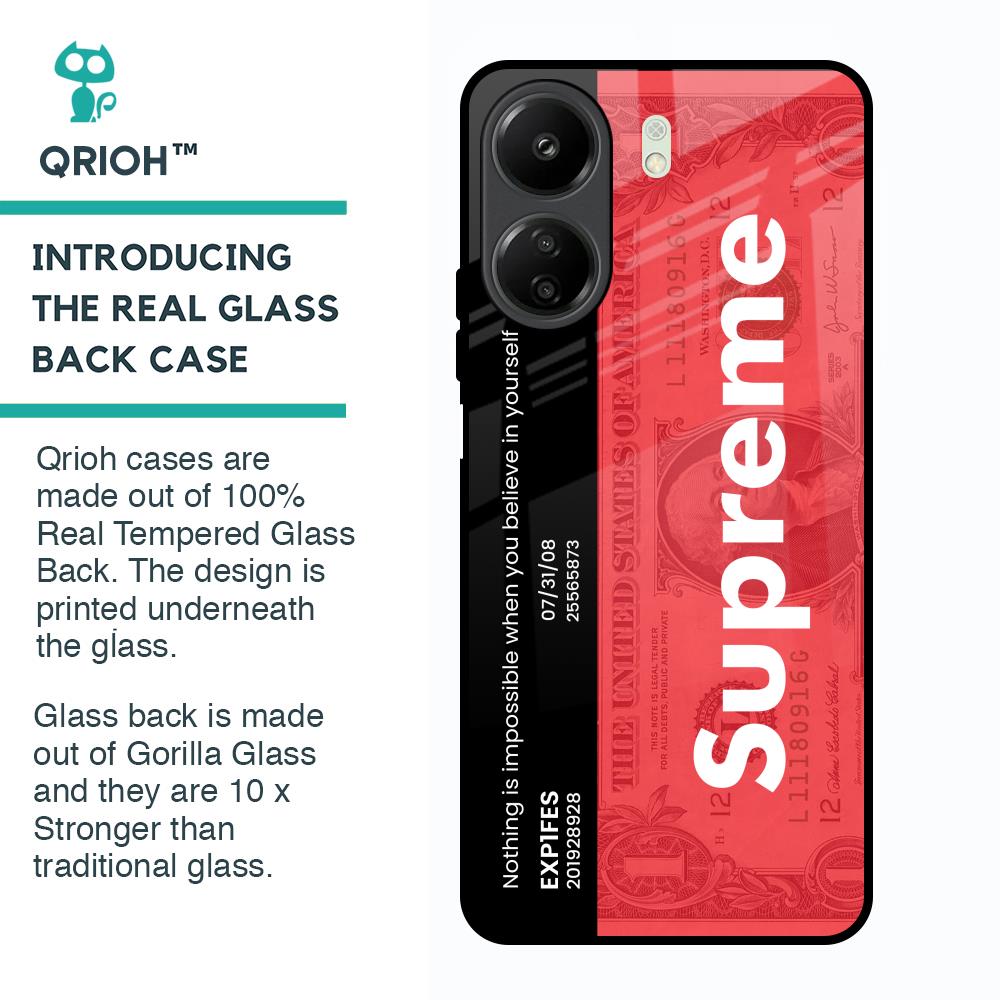 Supreme Ticket Glass Case for Redmi 13C