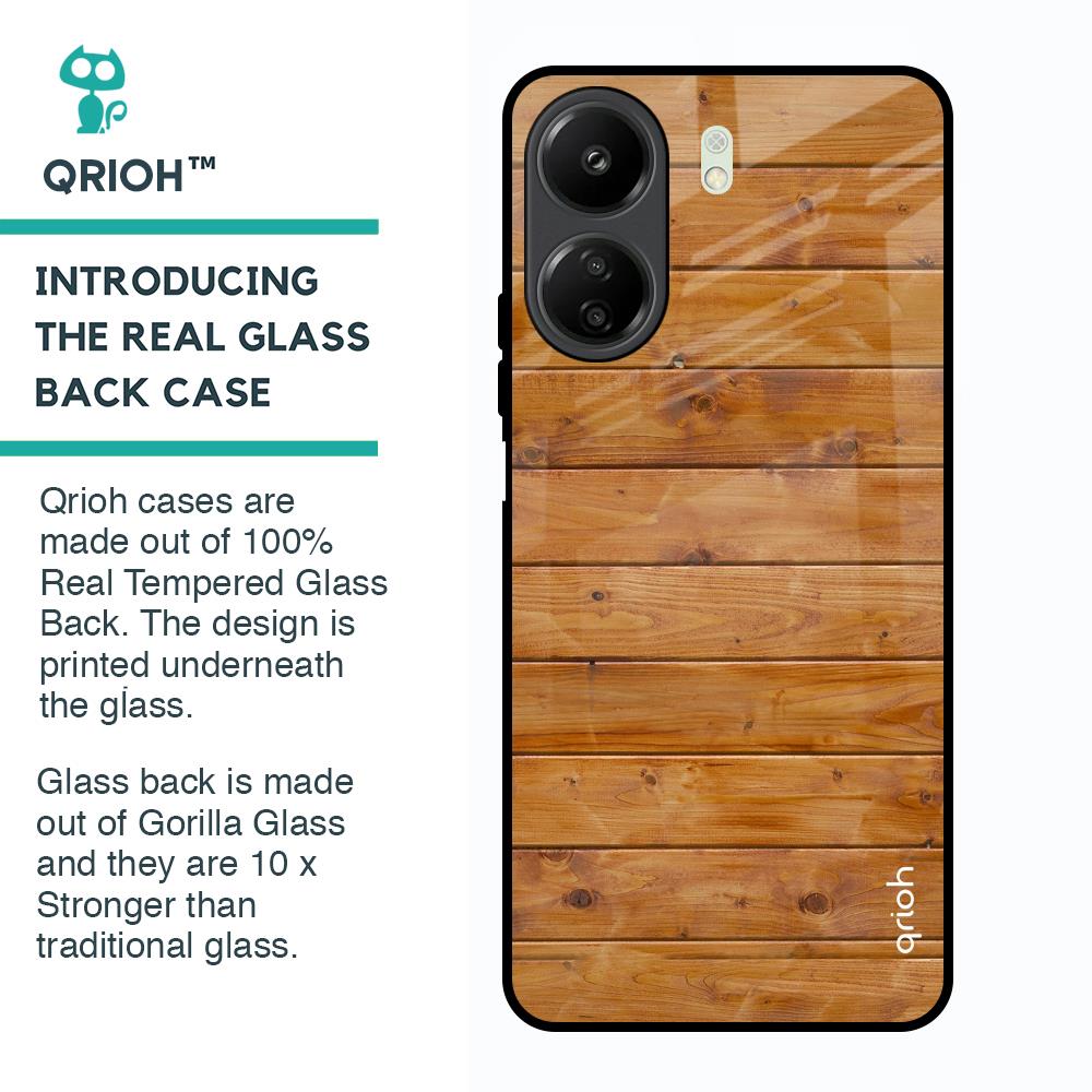 Timberwood Glass Case for Redmi 13C