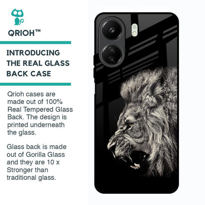 Brave Lion Glass Case for Redmi 13C