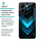 Vertical Blue Arrow Glass Case For Redmi 13C
