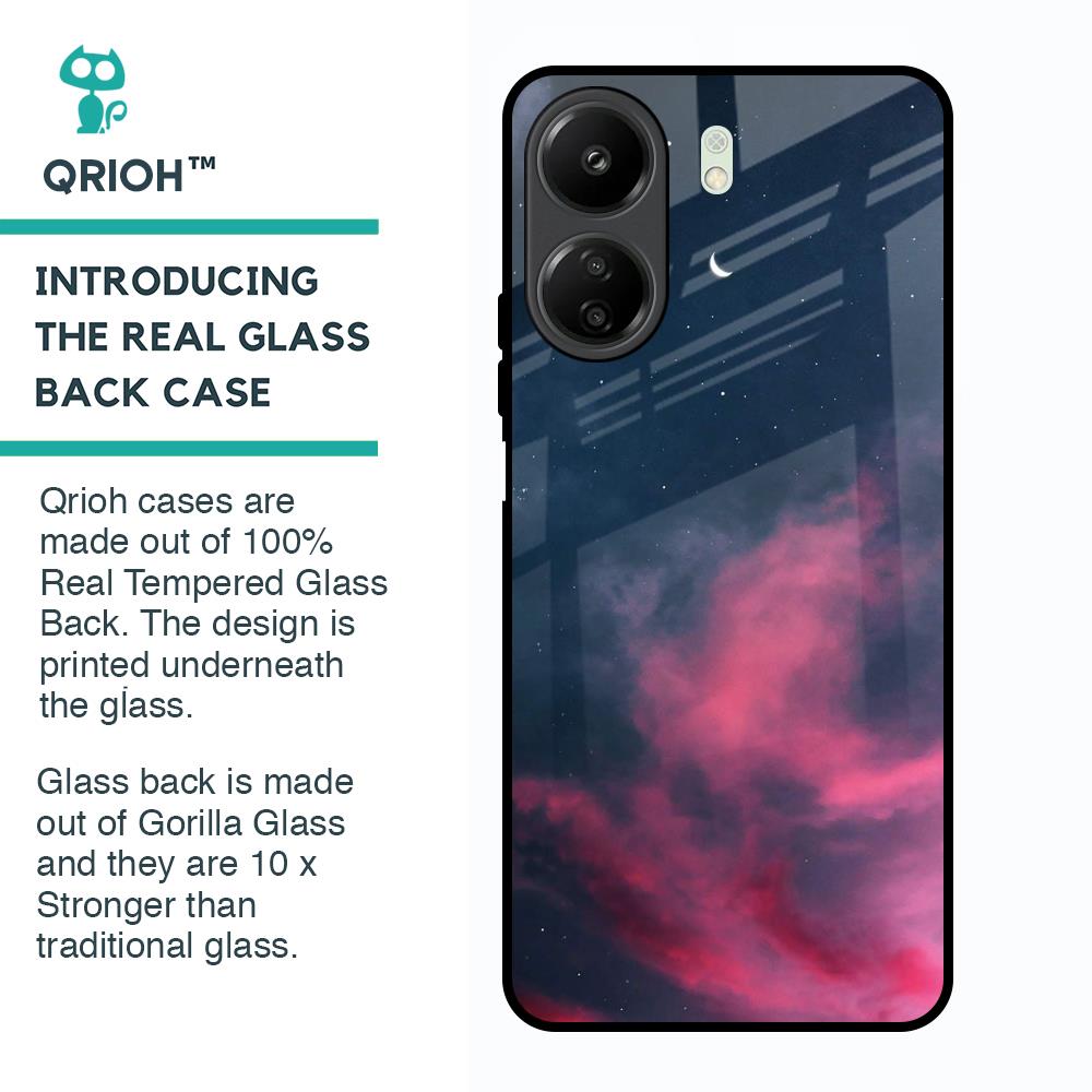 Moon Night Glass Case For Redmi 13C
