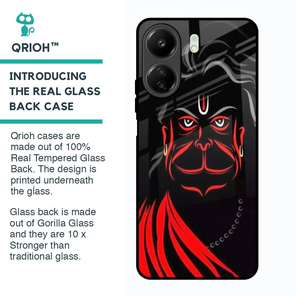 Lord Hanuman Glass Case For Redmi 13C