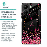 Heart Rain Fall Glass Case For Redmi 13C