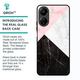 Marble Collage Art Glass Case For Redmi 13C