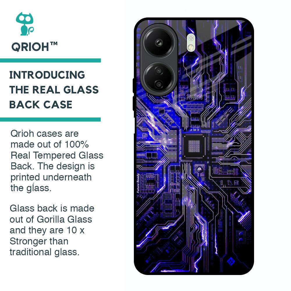 Techno Color Pattern Glass Case For Redmi 13C