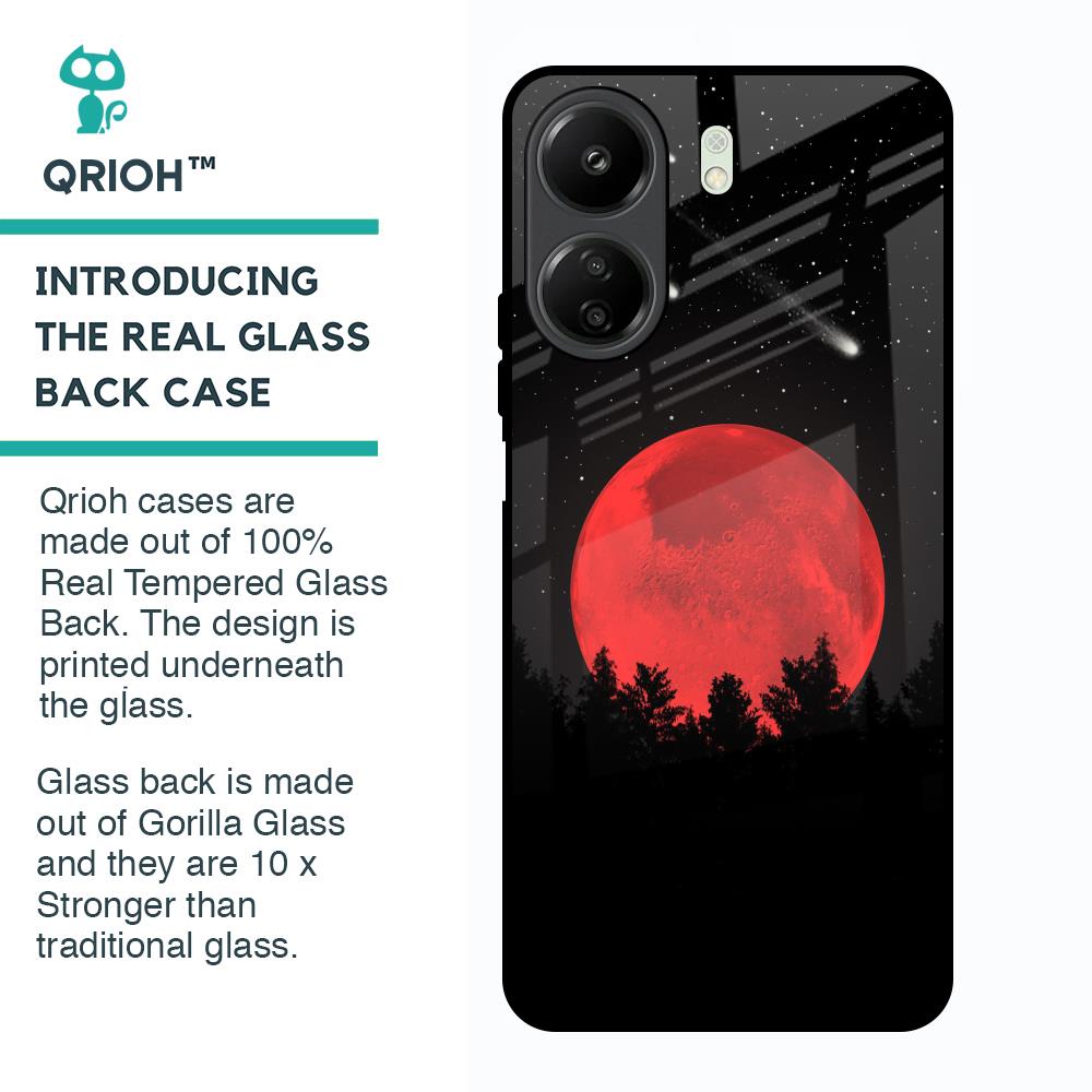 Moonlight Aesthetic Glass Case For Redmi 13C