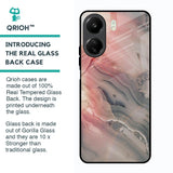 Pink And Grey Marble Glass Case For Redmi 13C