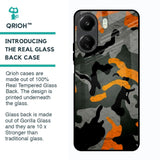 Camouflage Orange Glass Case For Redmi 13C