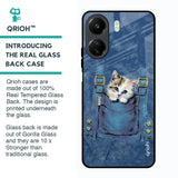 Kitty In Pocket Glass Case For Redmi 13C