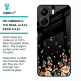 Floating Floral Print Glass Case for Redmi 13C