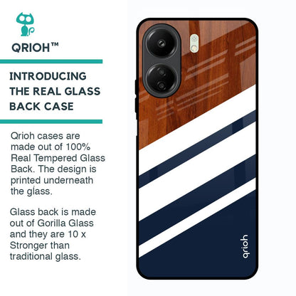 Bold Stripes Glass Case for Redmi 13C