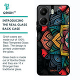 Retro Gorgeous Flower Glass Case for Redmi 13C