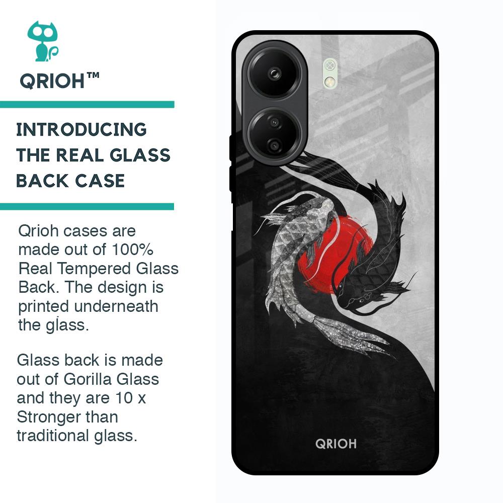 Japanese Art Glass Case for Redmi 13C