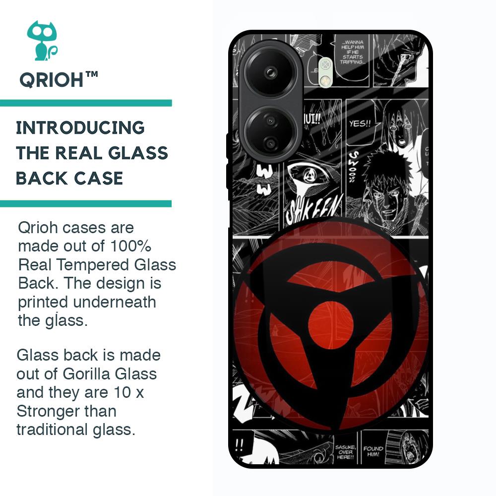 Sharingan Glass Case for Redmi 13C