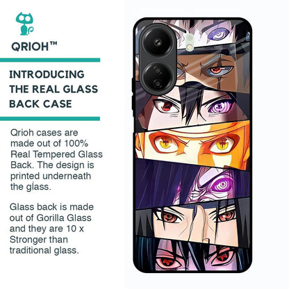 Anime Eyes Glass Case for Redmi 13C